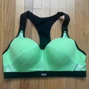 VSX Metallic Neon Light Green Sports Bra 34B